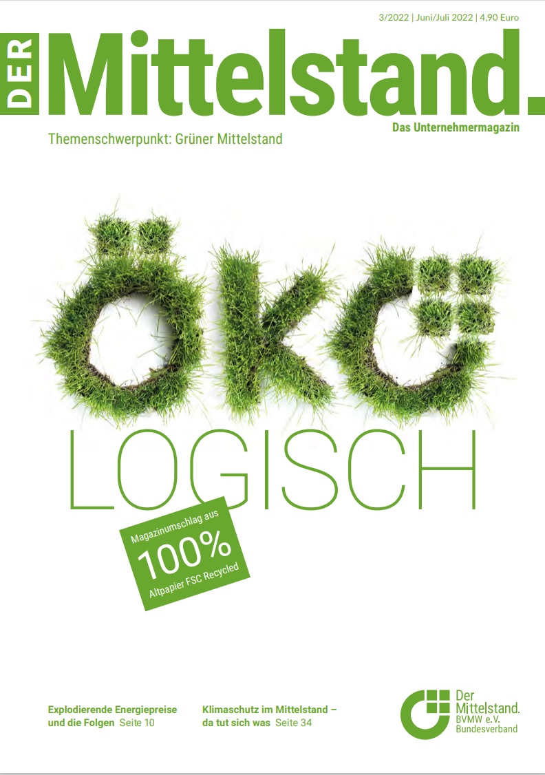 In eigener Sache – Beitrag im Fachmagazin „DER Mittelstand“ 6 Ökologisch
