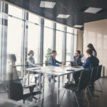 Corporate business team and manager in a meeting